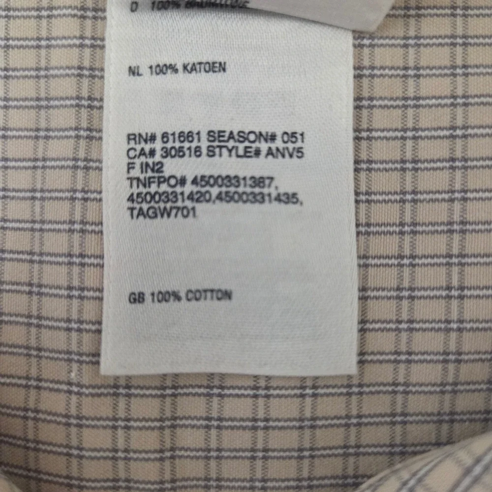 The North Face A5 Series Men Large Tan Plaid Button Down‎ Short Sleeve Shirt L